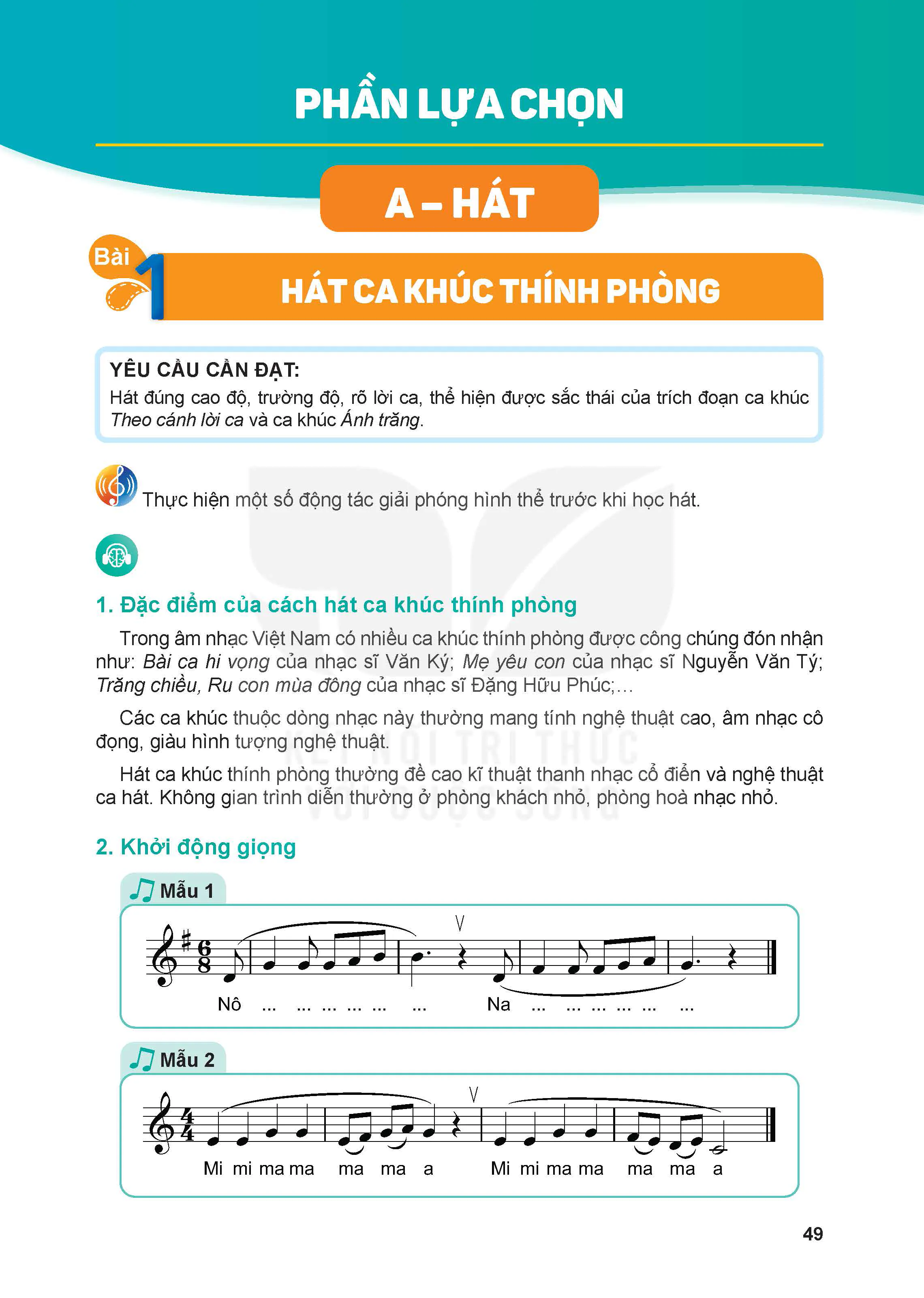 Phần tự chọn - A - Hát