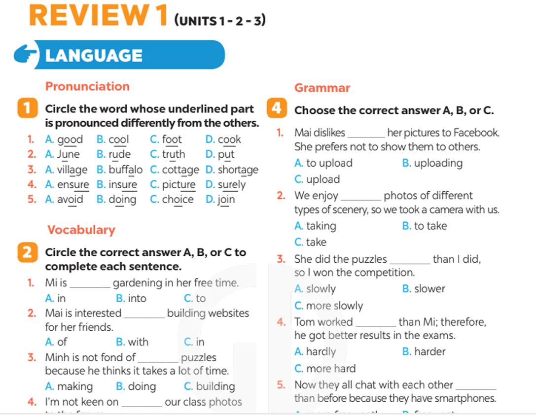 Review 1 (Units 1-2-3)