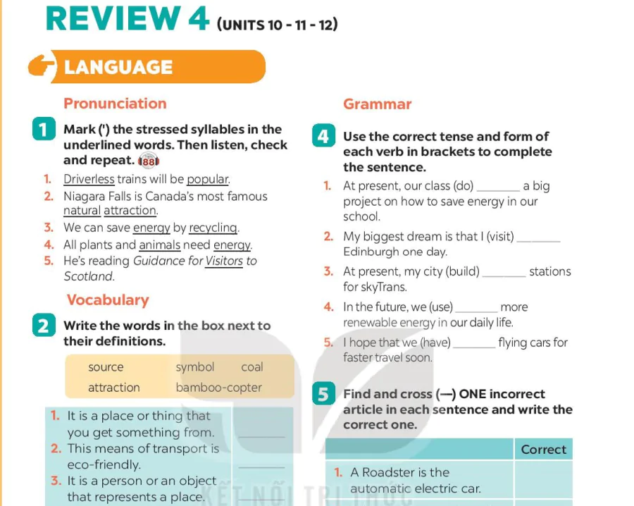 Review 4 (Units 10-11-12)