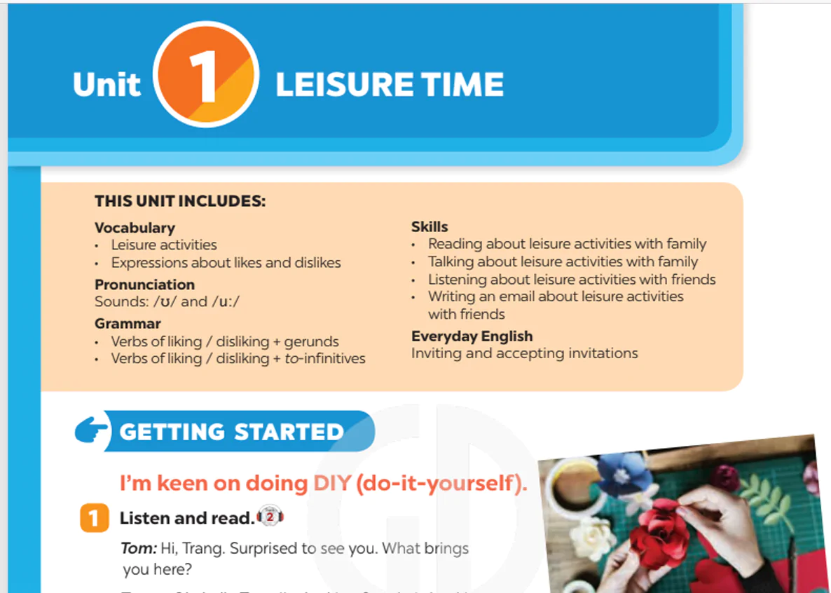 Unit 1: Leisure Time