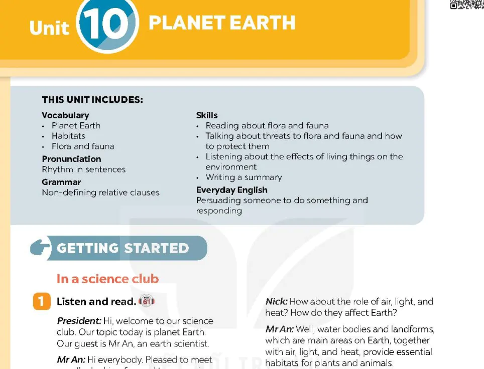 Unit 10: Planet Earth