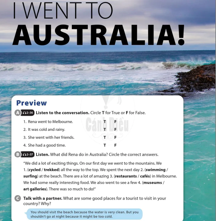 Unit 11: I went to Australia!