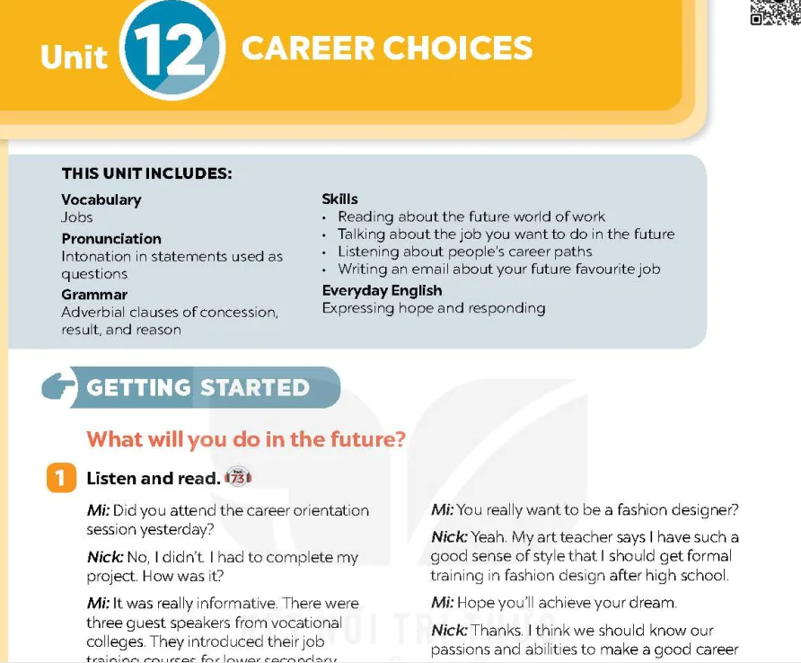 Unit 12: Career choices