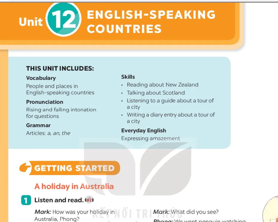 Unit 12: English-speaking countries