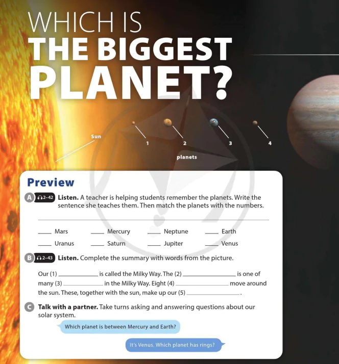 Unit 12: Which is the biggest planet?