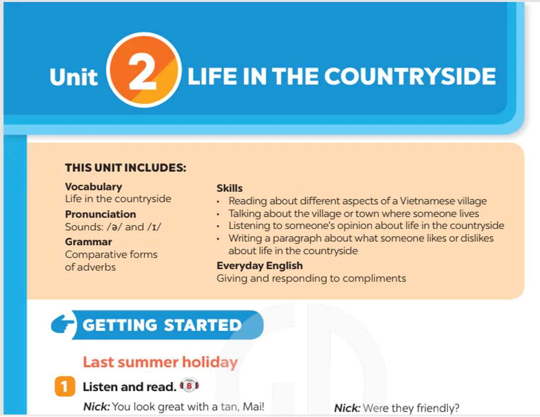 Unit 2: Life in the countryside