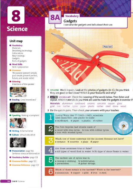 Unit 8: Science 