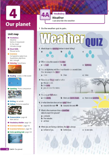 4A. Vocabulary: Weather