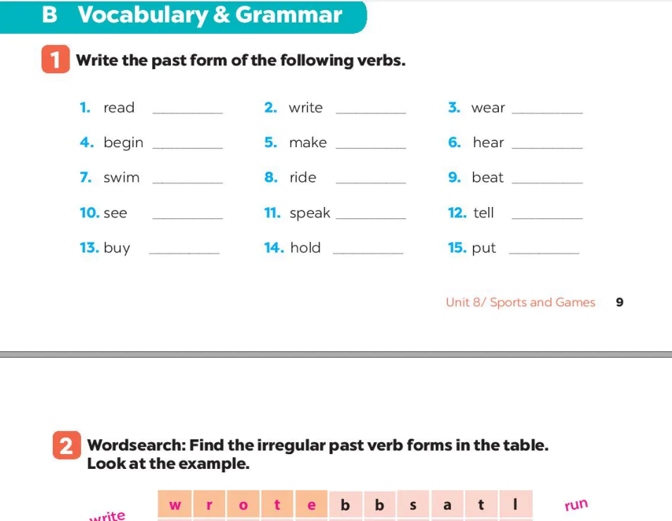 B. Vocabulary & Grammar