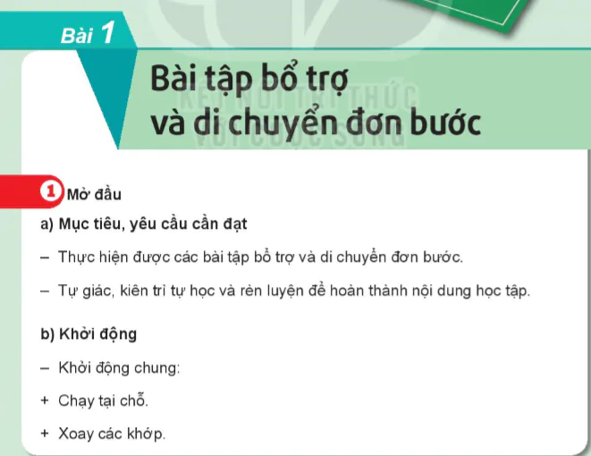 Bài 1: Bài tập bổ trợ và di chuyển đơn bước - Chủ đề 1: Cầu lông