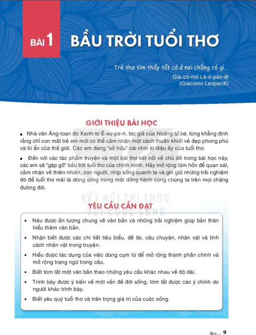 Bài 1: Bầu trời tuổi thơ