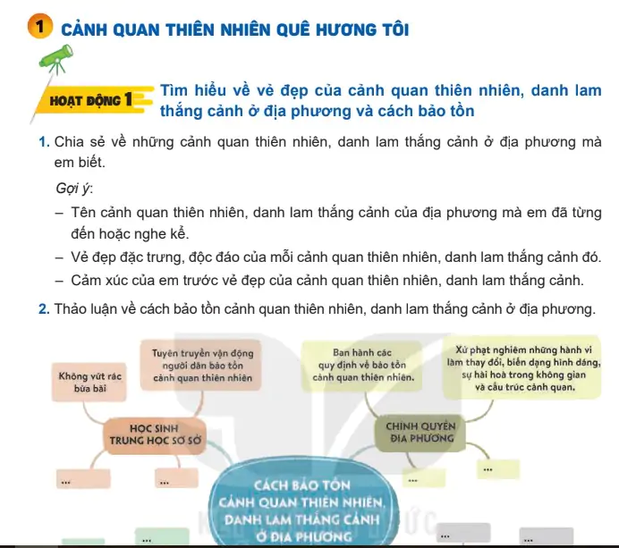 Bài 1: Cảnh quan thiên nhiên quê hương tôi