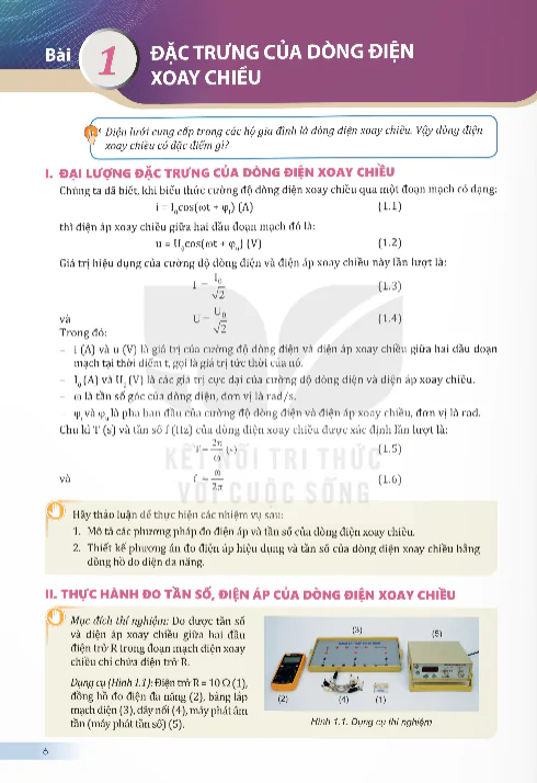 Bài 1: Đặc Trưng Của Dòng Điện Xoay Chiều