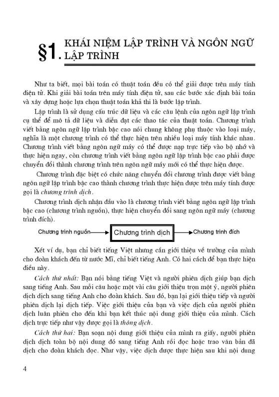 Bài 1: Khái niệm lập trình và ngôn ngữ lập trình