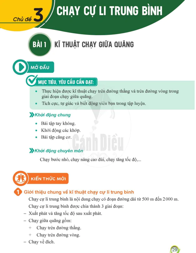 BÀI 1. KĨ THUẬT CHẠY GIỮA QUÃNG