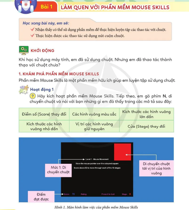 Bài 1: Làm Quen Với Phần Mềm Mouse Skills