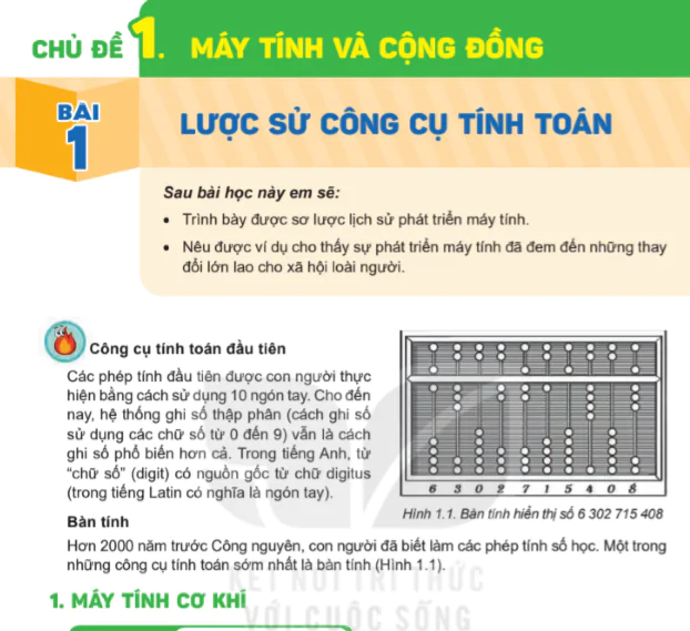 Bài 1: Lược sử công cụ tính toán