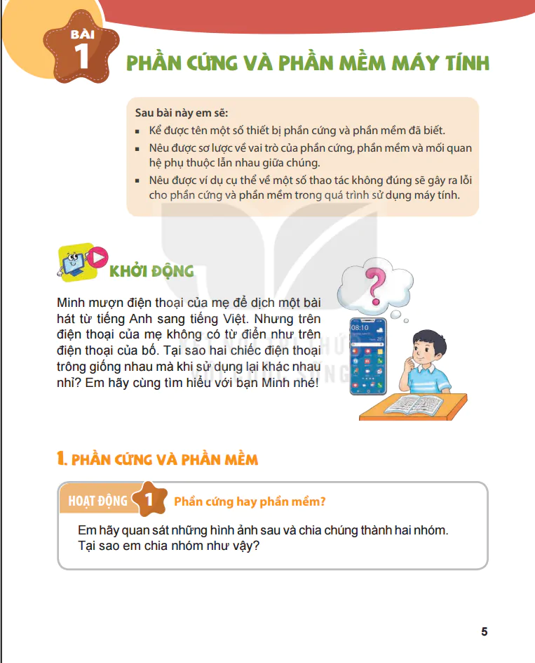 Bài 1: Phần Cứng Và Phần Mềm Máy Tính