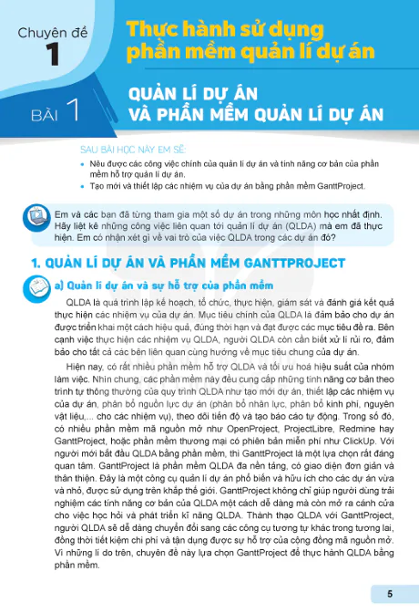 Bài 1: Quản lí dự án và phần mềm quản lí dự án