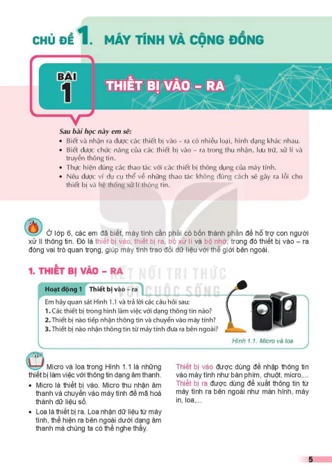 Bài 1: Thiết bị vào - ra