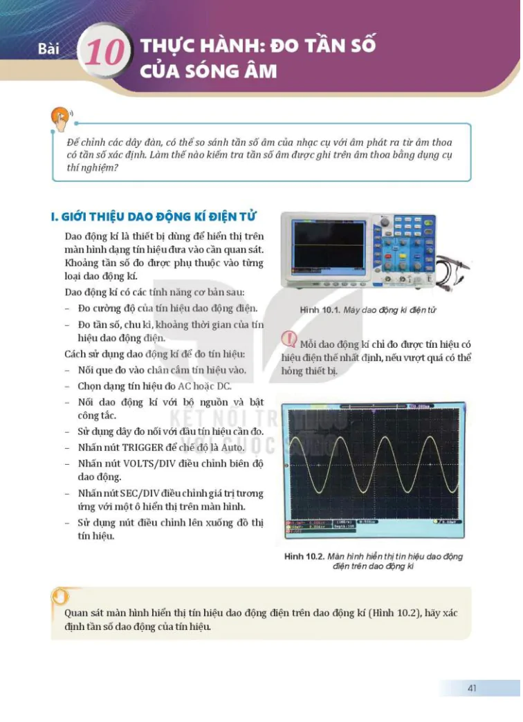 Bài 10: Thực hành: Đo tần số của sóng âm