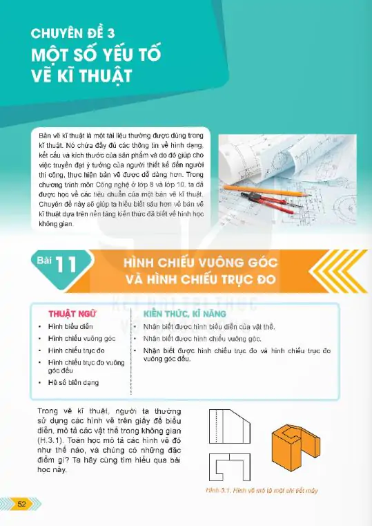 Bài 11: Hình Chiếu Vuông Góc Và Hình Chiếu Trục Đo