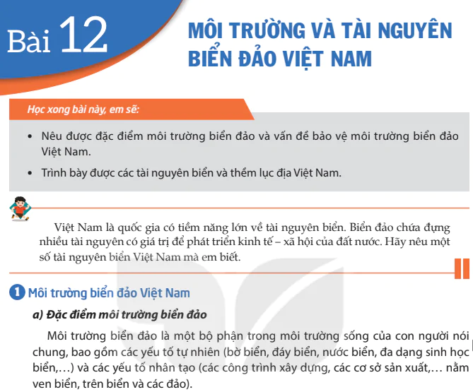 Bài 12: Môi trường và tài nguyên biển đảo Việt Nam