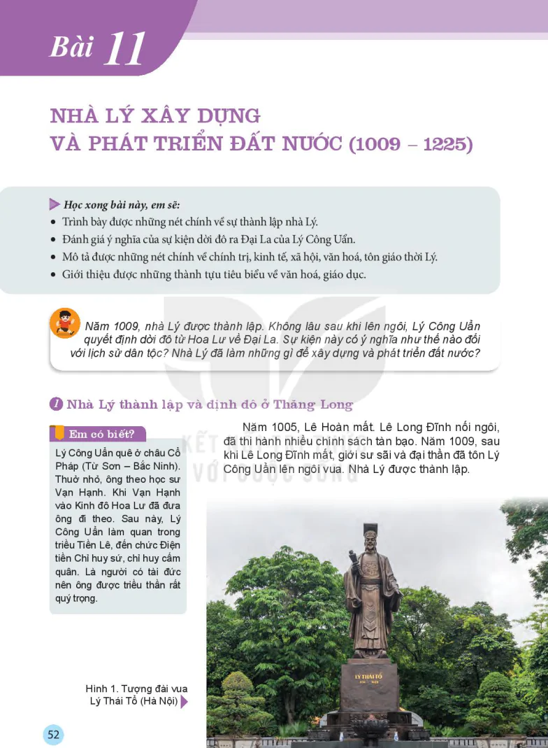 Bài 11: Nhà Lý Xây Dựng Và Phát Triển Đất Nước (1009 - 1225)