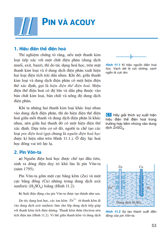 Bài 11: Pin và ắcquy