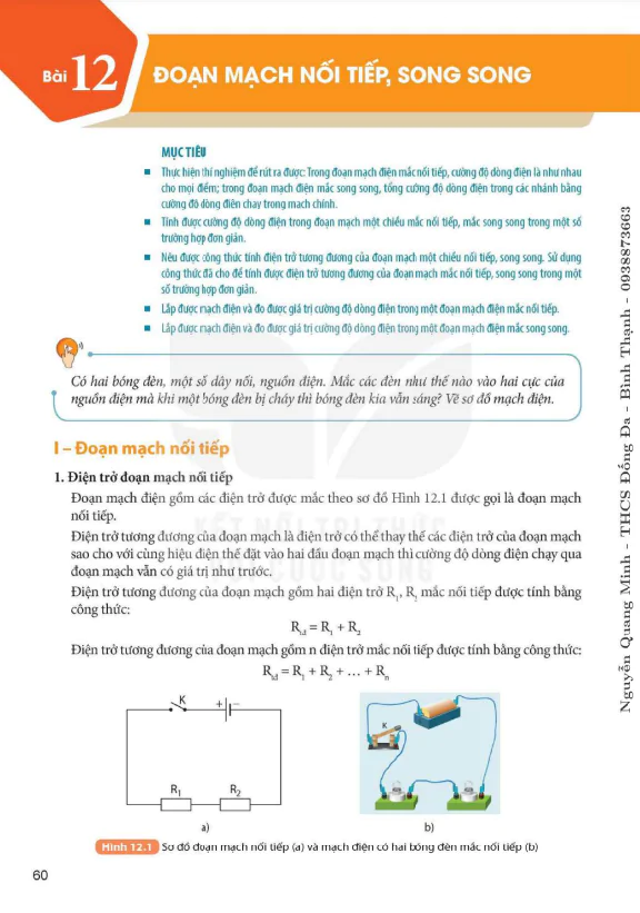 Bài 12. Đoạn mạch nối tiếp, song song