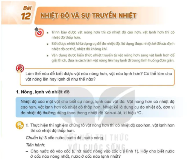 Bài 12: Nhiệt Độ Và Sự Truyền Nhiệt