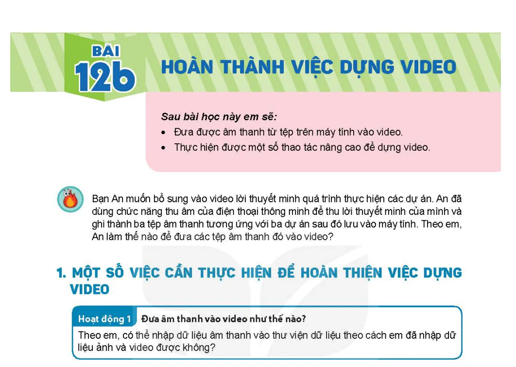 Bài 12b: Hoàn Thành Việc Dựng Video