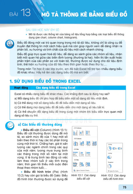 BÀI 13: MÔ TẢ THỐNG KÊ BẰNG BIỂU ĐỒ