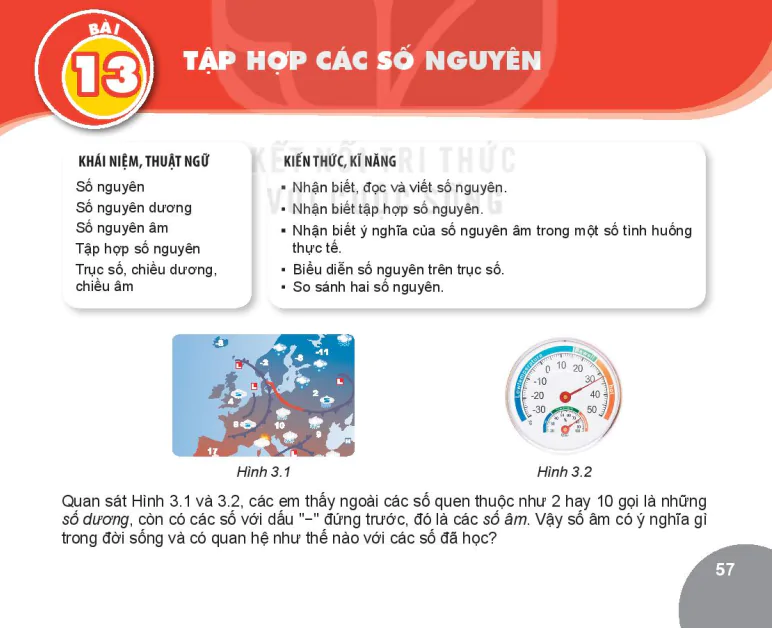 BÀI 13: TẬP HỢP CÁC SỐ NGUYÊN