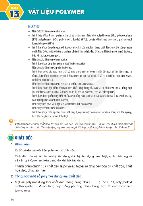 BÀI 13: VẬT LIỆU POLYMER