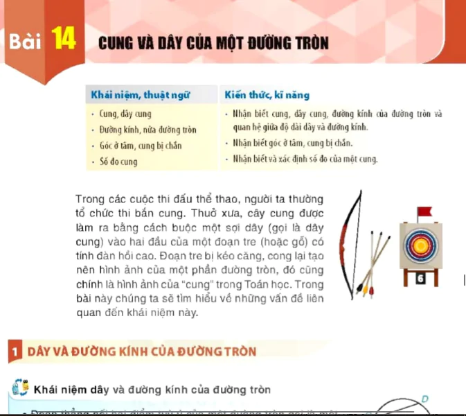 Bài 14: Cung và dây của một đường tròn