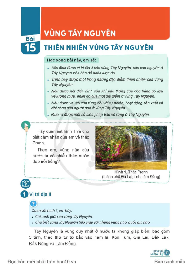 BÀI 15: THIÊN NHIÊN VÙNG TÂY NGUYÊN