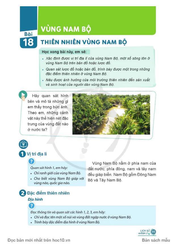 BÀI 18: THIÊN NHIÊN VÙNG NAM BỘ