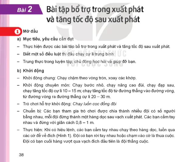 Bài 2: Bài tập bổ trợ trong xuất phát và tăng tốc độ sau xuất phát