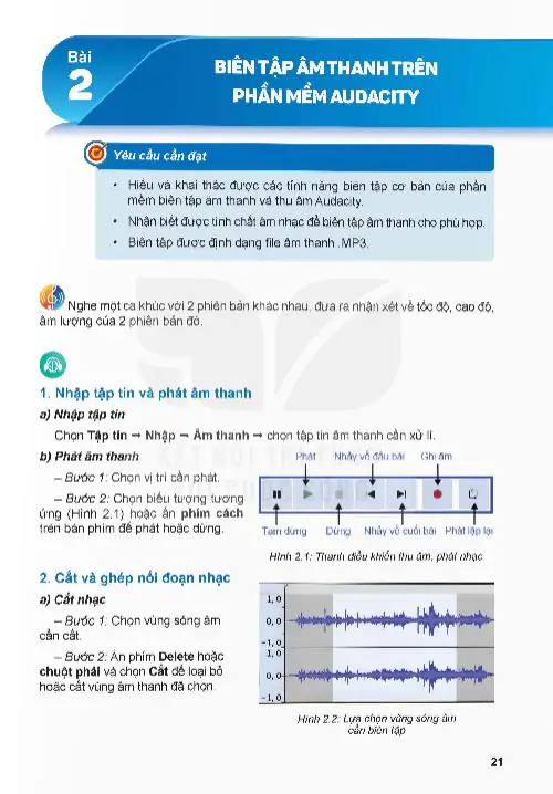 Bài 2: Biên Tập Âm Thanh Trên Phần Mềm Audacity