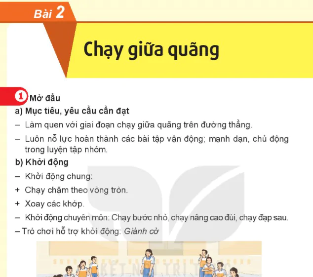 Bài 2: Chạy giữa quảng  - Chủ đề 1: Chạy cự li ngắn (60m)