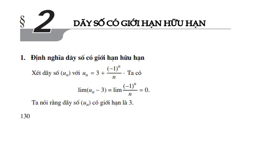 Bài 2: Dãy số có giới hạn hữu hạn