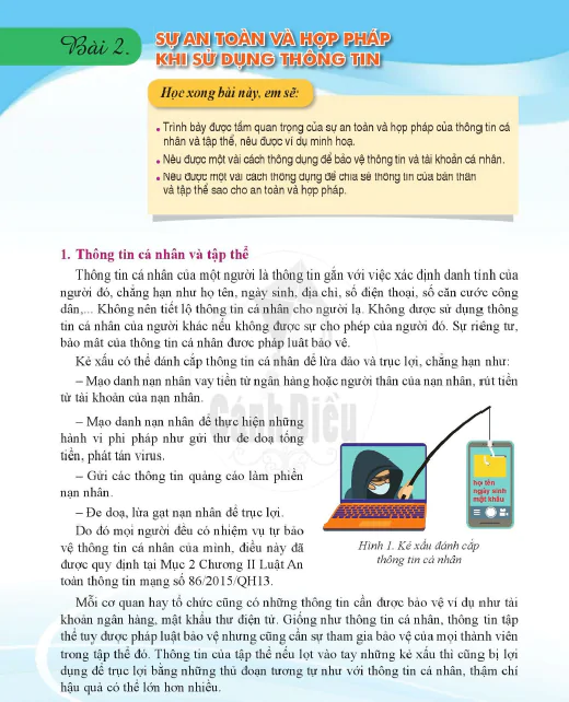 Bài 2. Sự an toàn và hợp pháp khi sử dụng thông tin