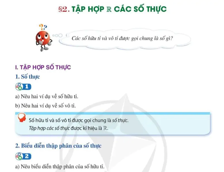 Bài 2: Tập hợp R các số thực