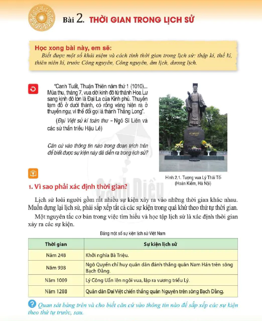 Bài 2. Thời gian trong lịch sử