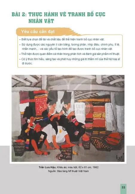 Bài 2: Thực Hành Vẽ Tranh Bố Cục Nhân Vật