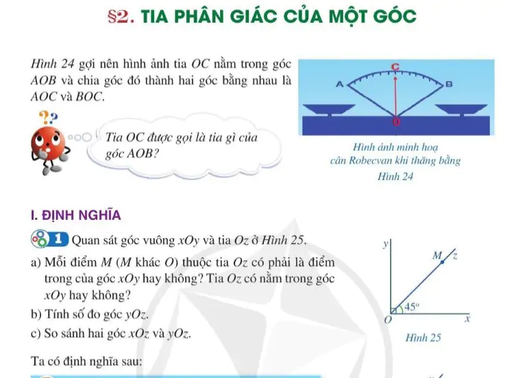 Bài 2: Tia phân giác của một góc