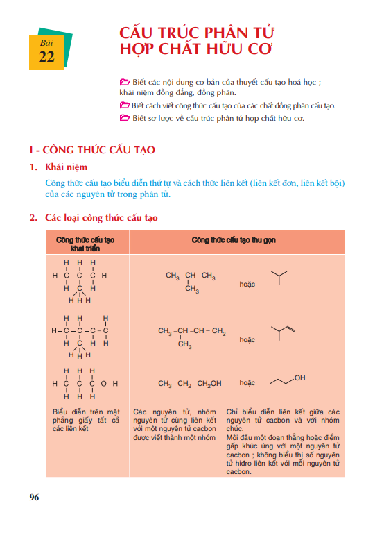 Bài 22: Cấu trúc phân tử hợp chất hữu cơ