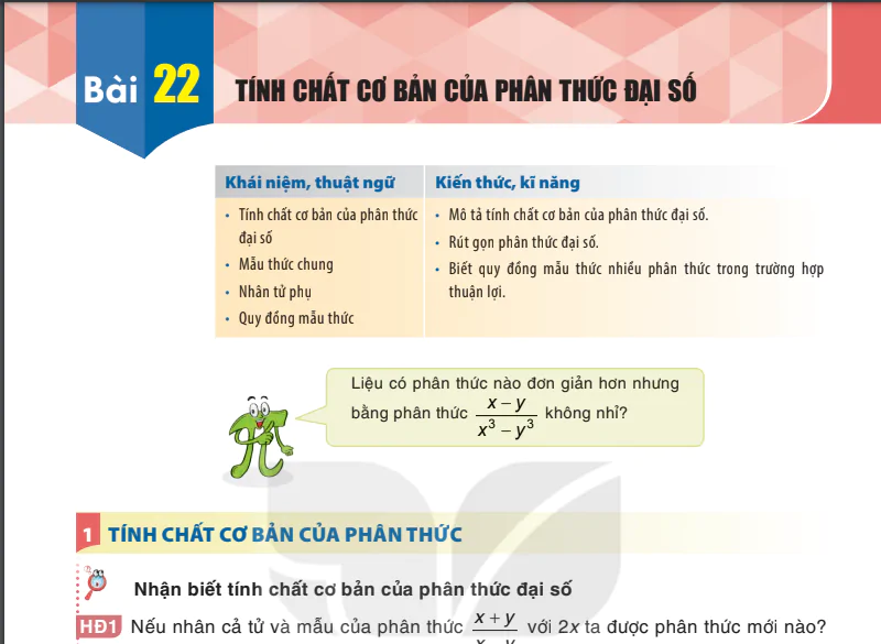 Bài 22: Tính chất cơ bản của phân thức đại số