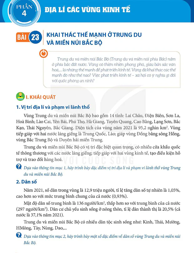 BÀI 23: KHAI THÁC THẾ MẠNH Ở TRUNG DU VÀ MIỀN NÚI BẮC BỘ